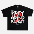 Pray Grind Repeat- Black/Red Graffiti T-Shirt
